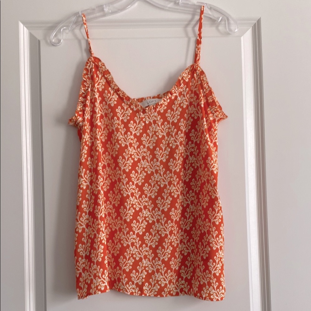LOFT Orange Sleeveless Camisole Top